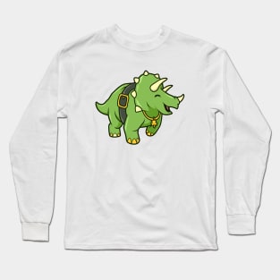 Triceratops Leprechaun - St Patricks Triceratops Long Sleeve T-Shirt